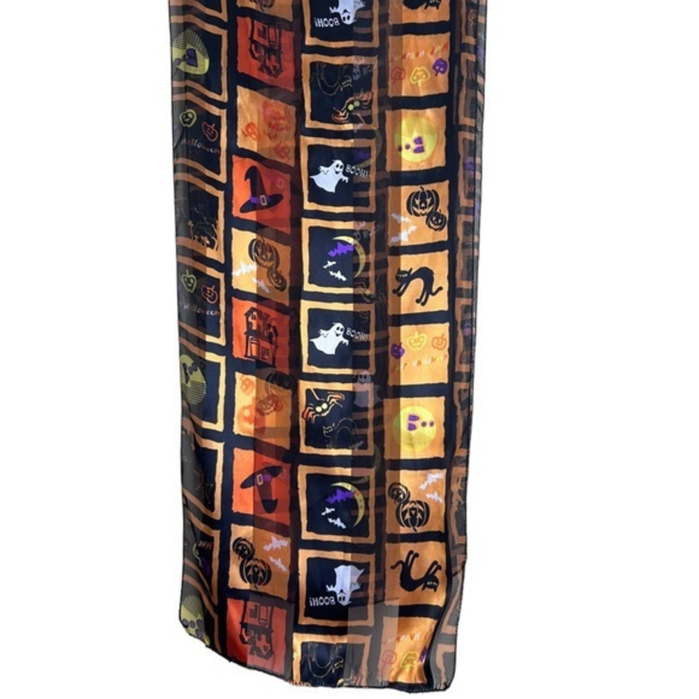 Halloween scarf pumpkins ghosts witch hat‎ black cat